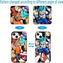 3D iPh 15 Plus Case Anime Motion Anime Phone Case Shockproof Soft TPU Anti-Scratch Non-Slip Japanese Manga Case for iPh 15 Plus