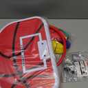 Mini Basketball Hoop Set for Kids Adults, Indoor Play Wall Mount Basketball Hoop for Door with 4 Small Replacement Toddler Basketballs, ABS Backboard Metal Rim Goal Sport Gifts for Pool Game Fun