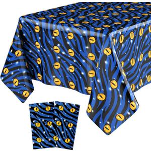 Gilprop 2 Pcs Kpop Eyes Birthday Party Decorations Plastic Cute Birthday Tablecloth 108 x 54 Inches Disposable Rectangle Tablecover for Boys Girls Kids Baby Shower Party Supplies