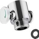 Shower Head Shut Off Valve, Button Type Shower Flow Control Valve with G1/2 Universal Size for Shower Arm and Hose or Bidet Sprayer (LY-811(With knob))