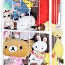 TNAMASUN Stuffed Animal Storage for Children-PVC Plush Storage Organizer Shelf with Elastic Cord for Birthday Gift for Toddler Baby Kid, Play Room Decor Corner