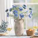 Ceramic Flower Vase 12 inch Farmhouse Rustic Vase Decorative Pottery Terracotta Tall Vases for Home Decor Table Mantle Fireplace Living Room Bathroom Wedding Centerpiece (Large-Terracota)