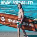 11' Inflatable Stand Up Paddle Board Extra Wide SUP for Adults & Kids of All Skill Levels, Stable Paddleboard with Pump, Fins, Backpack, Accessories & Waterproof Phone Pouch