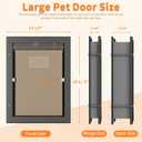 Dog Door for Large Dogs, Large Black Aluminum Frame Pet Door with 2-Way Lock, Easy Install on Interior Door/Screen/Wall, Weatherproof Magnetic Flap