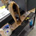 HK Heckler & Koch 416 A5 AEG Automatic 6mm BB Rifle Airsoft Gun, Tan. Feeding Mechanism is Damaged. Battery is Missing