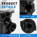 261185 Clamp Style Multi-Port Valve Compatible with Pentair Tagelus TA 100D Pool and Spa Sand Filter,2-Inch 6-Way Top Mount Control Valve