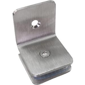MEETOOT Shower Room Glass Partition Code, 90 Degree Single Side 304 Stainless Steel Square Fixed Clamp Glass Door Brackets Support with A Thickness of 8-12mm