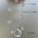 Crystal Beaded String Clear Glass Beads Garland Strands Hanging Wedding Arch Decor Curtain Chandelier Christmas Tree Ornaments Door String Beaded Drapes Decoration Accessories(3.3 Feet 5pcs) (Clean)