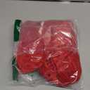 Original Velvet Dining Chair Seat Covers, Stretch Fitted Dining Room Upholstered Chair Seat Cushion Cover, Removable Washable Furniture Protector Slipcovers with Ties - Set of 2, Red