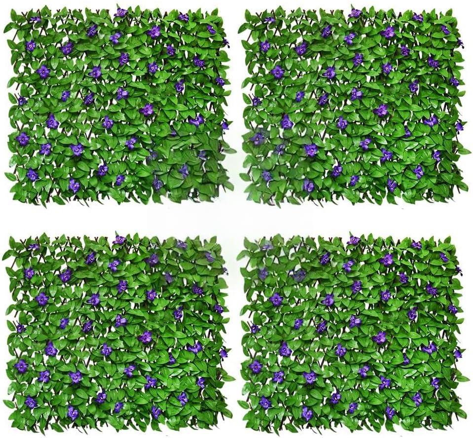 Expandable Fence Privacy Screen for Balcony Patio Outdoor,Decorative Faux Ivy Fencing Panel,Artificial Hedges (1,Ivy)
