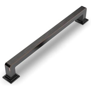 Amerdeco 10 Pack Oil Rubbed Bronze Cabinet Pulls 7 Inch Hole Centers Kitchen Cabinet Handles Cabinet Hardware Kitchen Handles for Cabinets Cupboard Handles Drawer Pulls ZH0019