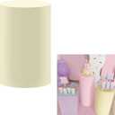 Ice Cream Pastel Yellow Color Cylinder Plinth Covers for Birthday Party Decorations Pedestal Tablecloth Stretchy Fabric Cover Kids Banquets Cake Baby Shower Parties Prop12''22''