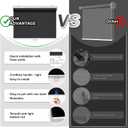 AOSKY Cordless Roller Shades Blackout Blinds for Windows Room Darkening Rolled Up Shades with Spring System, UV Protection Window Shades Door Blinds for Home and Office (23" W x 72" H, Black)