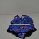 Tempt Me Plus Size High Waisted Bikini - Women Two Piece Swimsuit Tummy Control Bathing Suit 2025 Swimwear (Blue Leaves)