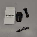 LcFun Electric Lighter Windproof Dual Arc USB Rechargeable Flameless Plasma Lighters Waterproof Matches for Camping Hiking Survival Tactical Gear Birthday Gifts for Men Husband, Black (Without Whistle)