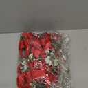 Dingion 6 Pcs 6" Christmas Mini Cabinet Wreaths for Kitchen with Ribbon Bows Red Berry Small Window Wreath for Window Door Farmhouse Christmas Party Decorations (Stylish Style)