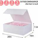 UoeRing 1 Extra Large White Gift Box 20x16x7 inch Luxury Gift Box for Presents with Magnetic Closure Lid Collapsible,Birthday,Christmas,Contains Card, Ribbon,Tissue Paper,Shredded Paper Filler, 1 Count