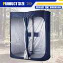 Instant Changing Tent for SUV Trunk, 2 Large Rooms Portable Stable Pop up Shower Privacy Shelter Outdoor Toilet Tent Dressing Room with Floor for Camping Beach Hiking, Include Carry Bag, Blue, 86.41 Cm X 86.67 Cm X 159.05 Cm
