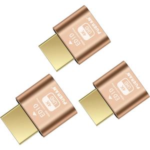 HDMI Dummy Plug 4K HDR,EDID Emulator & Virtual Monitor, Headless Display Adapter,hdmi Fake emulators,Supports up to 4k@60Hz,1080@120Hz (3 Pack)