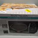 Nostalgia Retro Countertop Microwave Oven - Large 800-Watt - 0.9 cu ft - 12 Pre-Programmed Cooking Settings - Digital Clock - Kitchen Appliances - Black