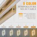 Modern Gold Vanity Light Bathroom Wall Light Fixtures Over Mirror 35 Inch Long Dimmable 3-Light LED Bathroom Wall Lighting 5CCT(3000K/3800K/4500K/5200K/6000K)