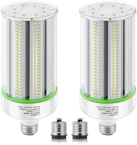 2-Pack 100W LED Corn Bulbs,5000K,AC110-277V,14000lm,E26/E39 Base,LED Replacement Metal Halide HID CFL for Commercial Industrial Lighting Warehouse High Bay Light Fixture Garage Workshop
