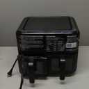 CHEFMAN 6 Quart Dual Basket Air Fryer Oven with Easy View Windows, Sync Finish, Hi-Fry, Auto Shutoff, 2 Independent 3Qt Nonstick Dishwasher Safe Frying Baskets, Digital Double Air Fryer - Black