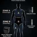 Body Trimmer for Men - Groin & Ball Shaver with Charging Dock - Constant Power No-Pull Electric Pubic Hair Clipper - 5-in-1 Guard Waterproof Body Groomer with LED Light, for Groin, Armpit & Body (Grey)