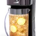 Homecraft 3-Quart Iced Coffee and Tea Maker with Filter Basket, Flavor Enhancer, Adjustable Brew Strength, Black