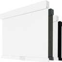 Boolegon Cordless Blackout Roller Shades for Windows, Free-Stop Linen Shades with Valance, Thermal Insulated Fabric, UV Protection Roller Blinds for Home, Office (White, 31" W x 72" H)