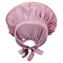 moonsix Women's Natural Silk Night Cap Satin Sleep Caps Elastic Head Cover Bonnet for Hair Care,Tape,Deep Pink