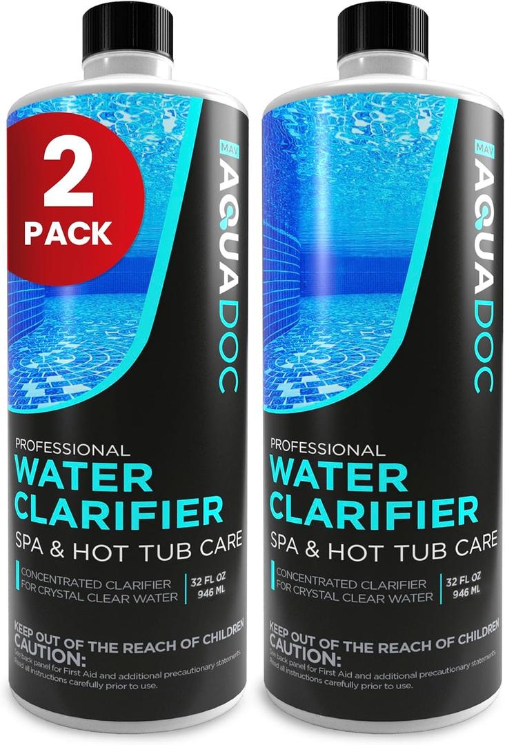MAV AquaDoc Spa Clarifier & Hot Tub Clarifier for Fast Acting Cloudy Water Treatment, The Spa Clarifier Hot Tub Owners Love - 32oz - 2 Pack