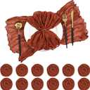 Terracotta Gauze Cheesecloth Napkins Set of 42,Wrinkled Rustic Boho Dinner Napkins Bulk 20 x 20 Inch Soft Cotton Decorative Table Napkins for Wedding/Dinner/Family Everyday Use/Parties(Terracotta)