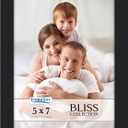 Icona Bay - 5x7 Black Picture Frame - Modern Style Engineered Wood Frame - Table Top or Wall Mount - Bliss Collection