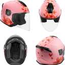 VCAN V88 3/4 Open Face Motorcycle Scooter Helmet ECE & DOT Approved, Size: Medium