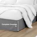 Bare Home Queen Bed Skirt - 15-Inch Tailored Drop Easy Fit - Bed Skirt for Beds - Center & Corner Pleats (Queen, Grey)