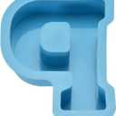 MECCANIXITY 6 Inch Giant Large 3D Alphabet Letter Mold, Silicone Resin Letter Mold for Epoxy Resin Art DIY Crafts Decoration P Blue