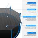 Trampoline Shade Cover, Trampoline Cover for 12FT Straight Pole Round Trampoline Sun Protection, Easy to Install,for Backyard Playground (12FT 6 Poles)