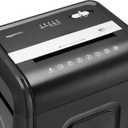 Amazon Basics 24-Sheet Cross Cut High Security Paper Shredder for Home Use, P-4 Security, CD and Credit Card Document Shredder with Pullout Basket, Black