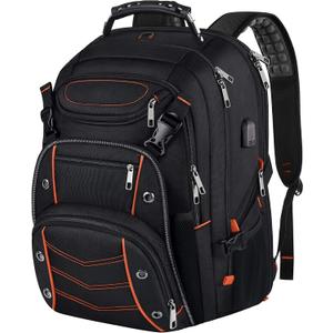 VECKUSON 18.4 Laptop Backpack for Men, 55L Extra Large Gaming Laptops Backpack with USB Charger Port,TSA Friendly Flight Approved and RFID Anti-Theft Pocket