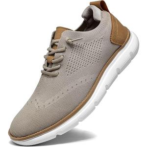 Men's Mesh Sneakers Oxfords Lace-Up Lightweight Casual Walking Shoes Dress Shoes Fashion Sneakers Walking Shoes (6.5)