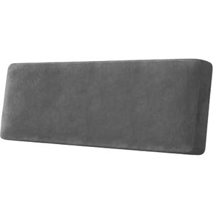 Sectional Couch Cushion Covers 1 Piece Velvet Separate Couch Cover Stretch Sofa Slipcover Washable Furniture Protector for Sectional Sofa (1 Cushion XL Sofa, Grey)