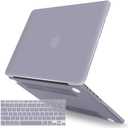 IBENZER Compatible with MacBook Pro 15 Inch Case 2015 2014 2013 2012 A1398, Hard Shell Case with Keyboard Cover for Old Version Apple Mac Pro Retina 15, Lavender Gray, MR15-LVGY+1