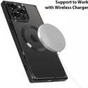 OOK Magnetic Case Made for iPhone 14 Pro Max (6.7 Inch) (Compatible with MagSafe) Clear Phone Cover with Screen Protector Soft TPU Anti-Scratch Shockproof Protective Case for Women Men - Black