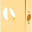 Prime-Line U 9549 Brass Lock and Door Reinforcement Plate for 1-3/8 In. Thick Doors, Brass Finish (Single Pack)