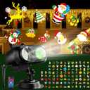 JACKYLED Halloween Christmas Projector Light, Outdoor 2-in-1 HD Holiday Projector Light Outdoor with Remote Control, Timers, IP65 Waterproof (12 Slides, 10 Colors)
