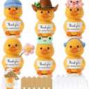 6PCS Positive Crochet Duck Thank You Gifts for Women, Employee Appreciation Gifts Emotional Support Crochet Buddies, Administrative Professional Day Gift Easter Basket for Women Coworker Teacher Nurse