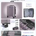 LIGHT FLIGHT Luggage Sets, 3 Piece Durable Suitcase Set with Spinner Wheels, 3 Pcs Hardside Lightweight luggage with TSA Lock, Large Checked Travel Suitcases, 20/24/28 Inch, Rose Purple