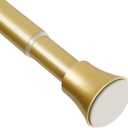 Gold Shower Curtain Rod - Tension Curtain Rod for Window or Bathroom Adjustable 32 to 62 inch Spring Tension Shower Rod No Drilling Non Slip, Gold