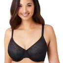 Wacoal Women's Back Appeal Underwire Bra (36DDD, Black)